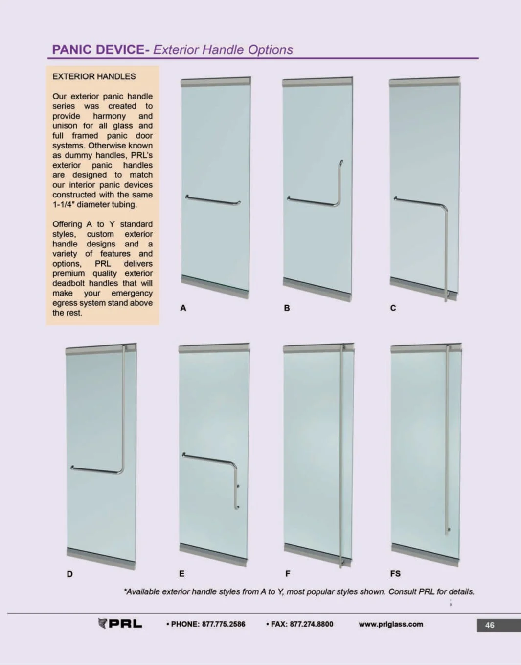 Exterior Panic Handles