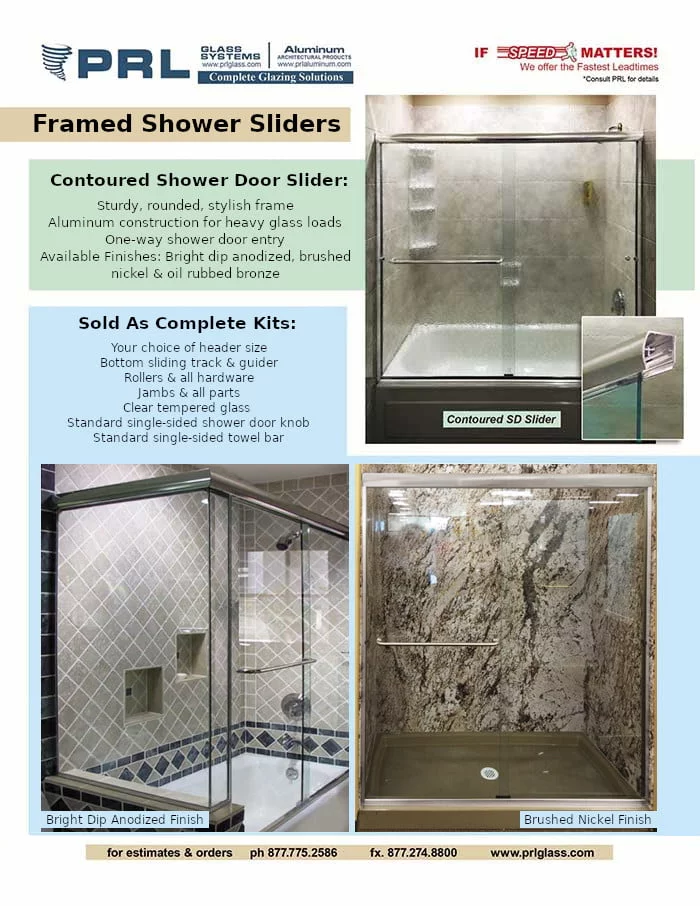 Framed Shower Door Sliders