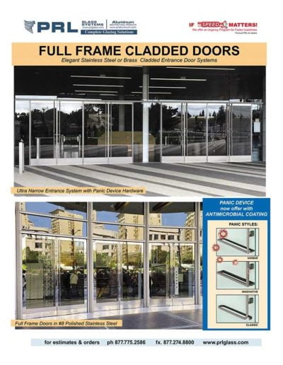 full framed aluminum entrance doors