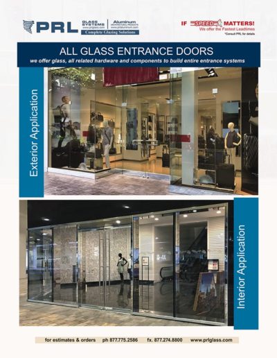 glass and aluminum entrance systems