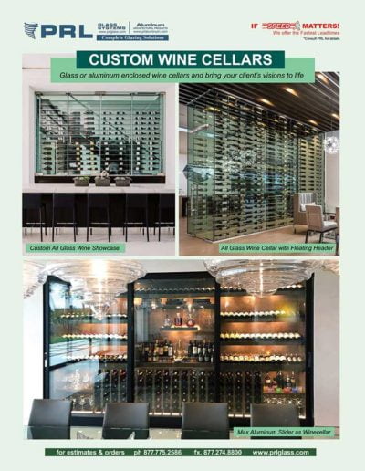 glass and aluminum wine cellars