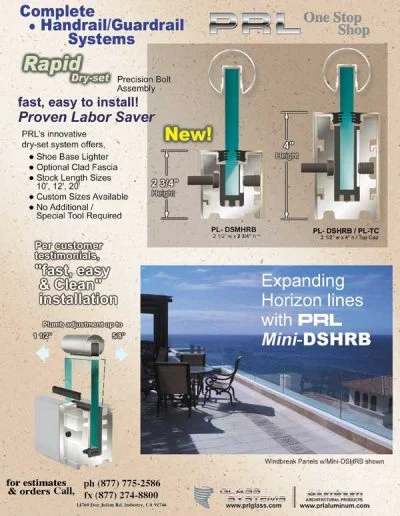 New Raipd Low Profile Handrail Base System