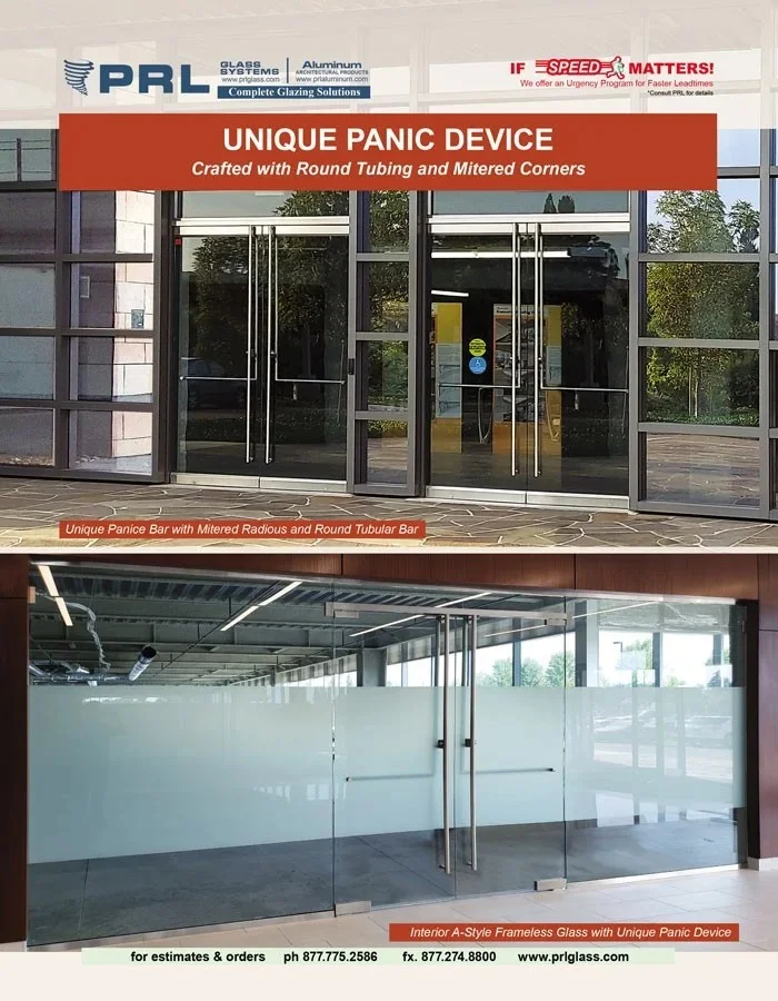 PRL Panic device offers a solution for creating Architectural beauty as well as Building Safety and Security
