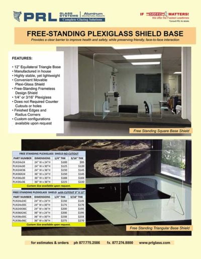 plexiglass protective shields