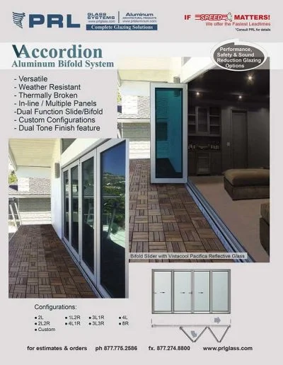 PRL Aluminum Bifold Accordion Doors