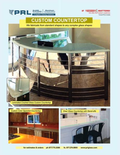 prl custom glass countertops