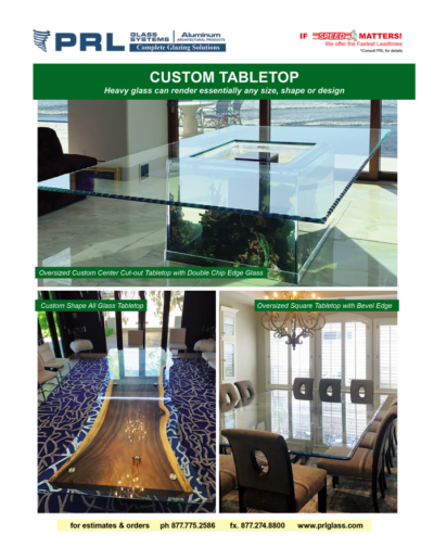 PRL Glass Table Tops