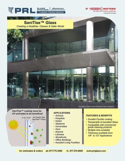 sanitise antibacterial glass