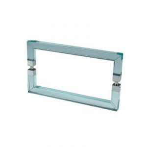 PL-BBGHBN - 11-5/8" x 11-5/8" Back/Back Glass Pull Handle with Metal Connectors.