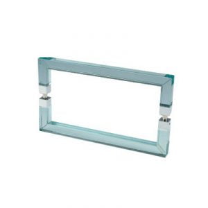 PL-BBGHCH - 11-5/8" x 11-5/8" Back/Back Glass Pull Handle with Metal Connectors.