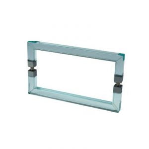 PL-BBGHORB - 11-5/8" x 11-5/8" Back/Back Glass Pull Handle with Metal Connectors.
