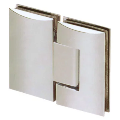 PL-C180BN - Contoured Series 180 Degree Glass to Glass Shower Door Hinge