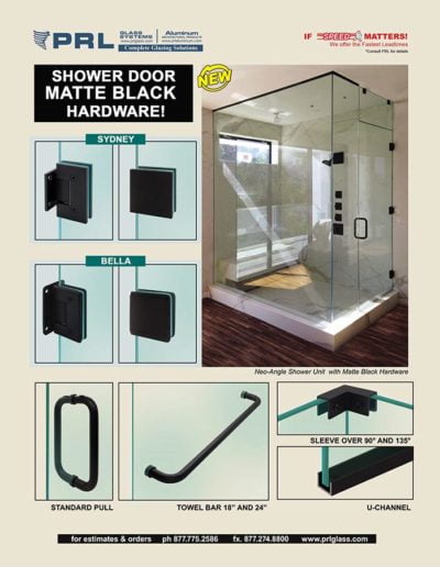 shower hardware matte black