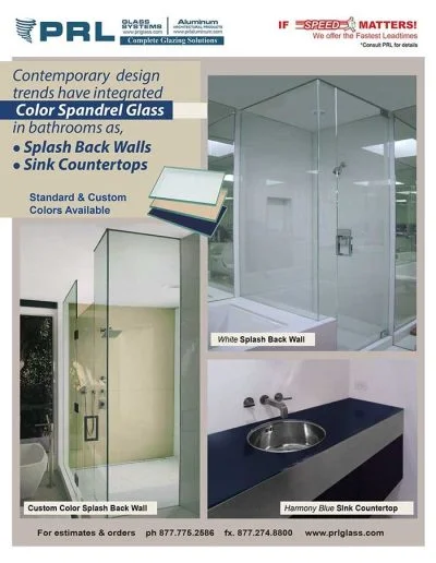 Spandrel Glass in Shower Enclosures