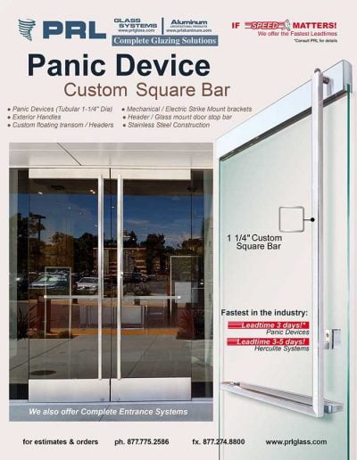 Square Panic Bar Device