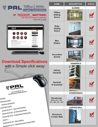 Storefront and Glass Door Specifications