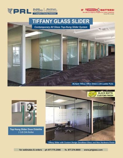 tiffany all glass sliding doors