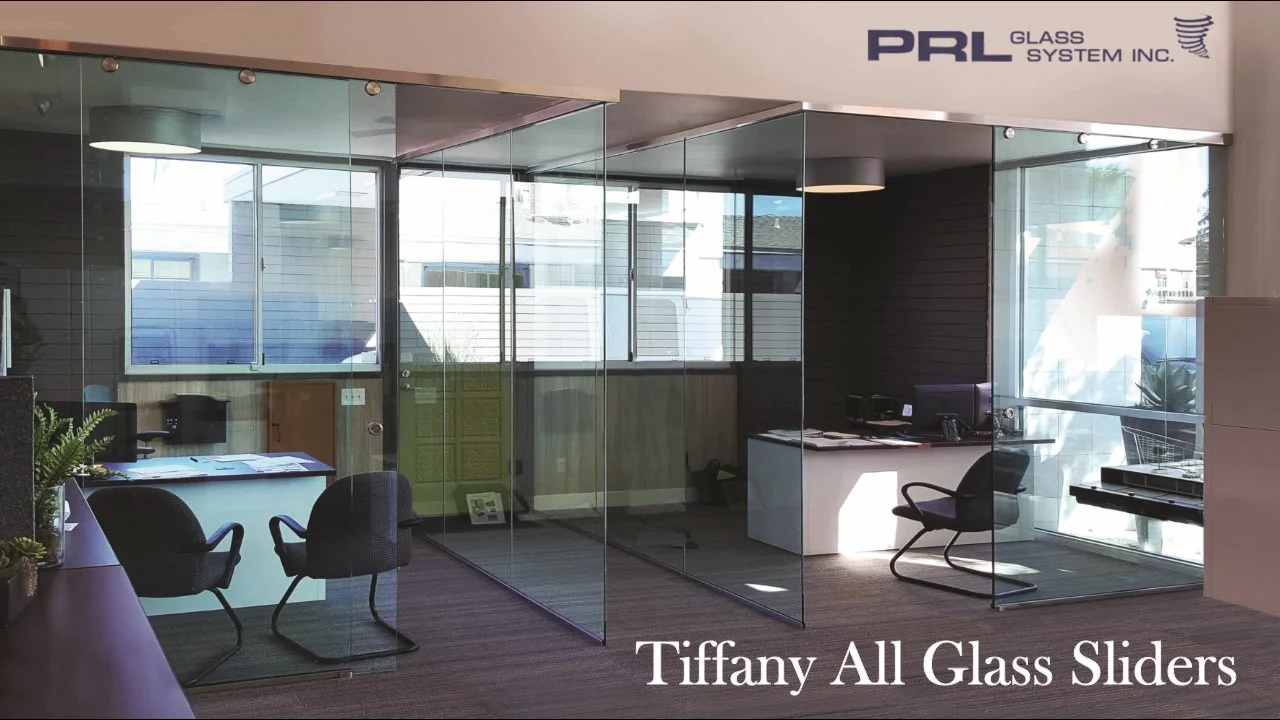 Tiffany All Glass Sliding Doors Video